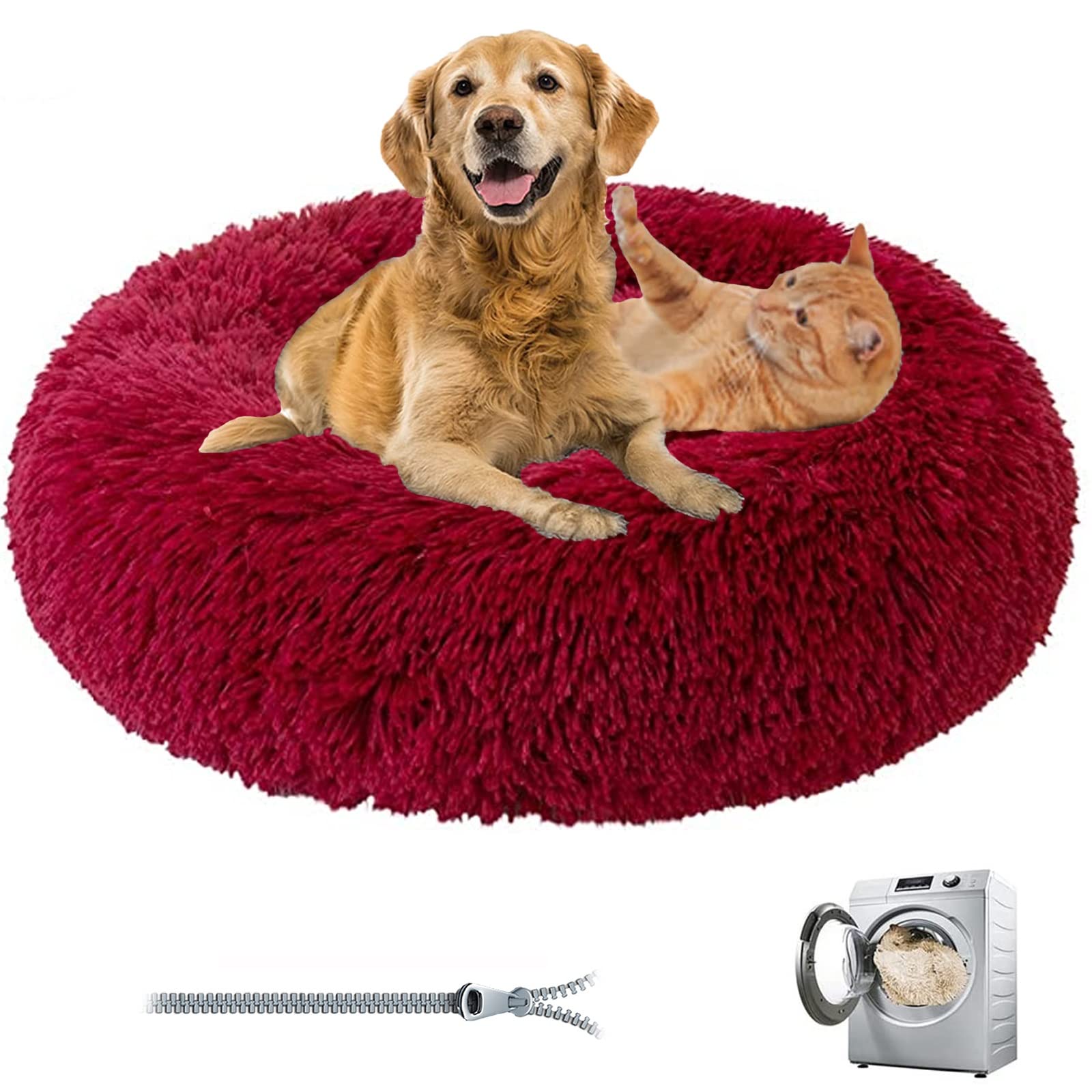 Cozy Donut Bed for Dogs & Cats — Warm & Anti-Anxiety