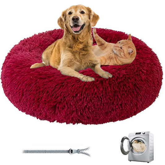 Cozy Donut Bed for Dogs & Cats — Warm & Anti-Anxiety