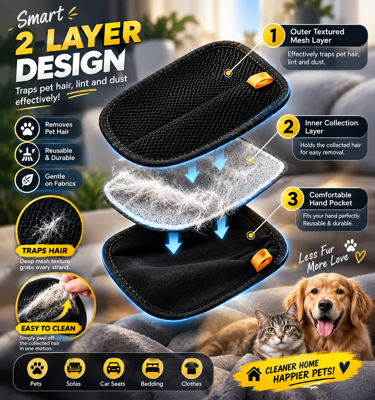 VelvetPaw Pet Hair Glove