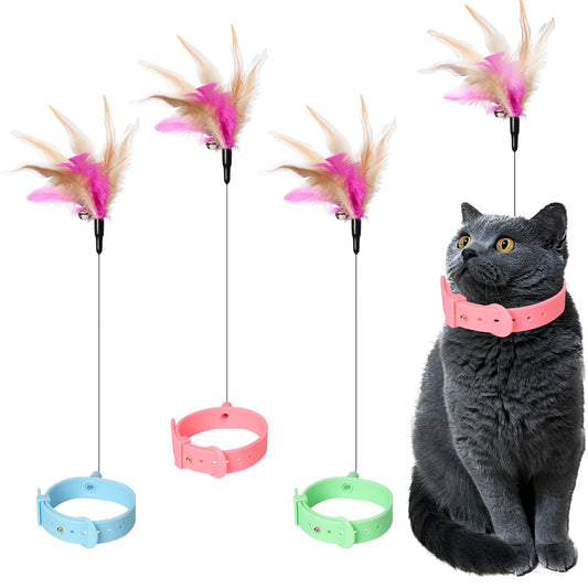 Cat Collar & Feather Toy Set